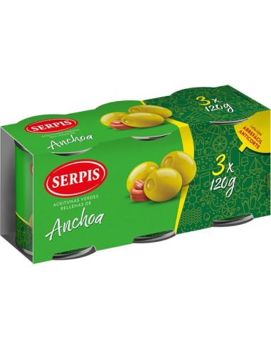 ACEITUNAS RELLENAS DE ANCHOA,SERPIS PK-3