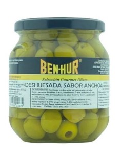 ACEITUNAS VERDES DESHUESADAS SABOR ANCHOA620g