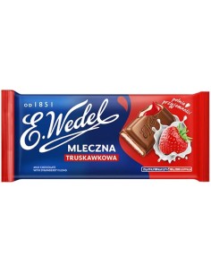 CHOCOLATE CON LECHE Y FRESA WEDEL 100 G