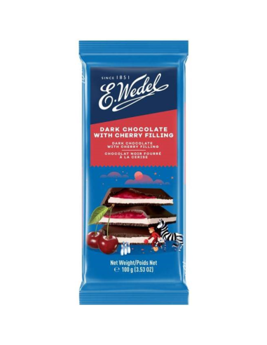 CHOCOLATE NEGRO CON GUINDAS WEDEL 100 G