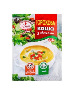 KASHA HOROHOVA Z OVOCHAMY MYTTIEVOHO PRYHOTUVANNIA KOZUB 40G