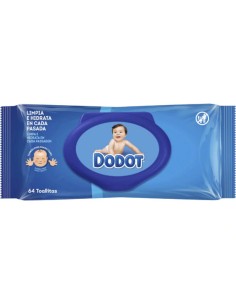 TOALLITAS DODOT TAPA AZUL,64UN