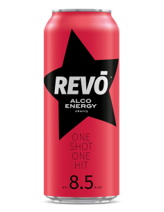 BEBIDA ENERGY CON ALCOHOL 8.5%"REVO" CHERRY 500ML