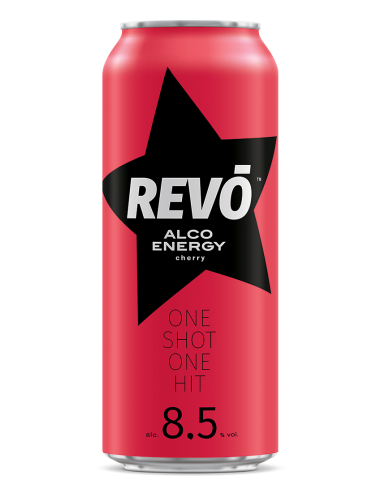 BEBIDA ENERGY CON ALCOHOL 8.5%"REVO" CHERRY 500ML
