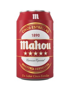 CERVEZA MAHOU 5 ESTRELLAS BOTE 33 CC