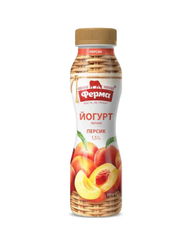 YOGUR 1.5% MELOCOTON FERMA 250ML