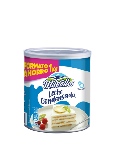 LECHE CONDENSADA,MILVALLES 1KG
