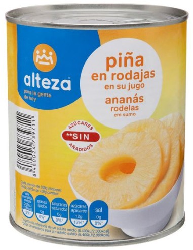 PIÑA ALTEZA SU JUGO 820GRS.