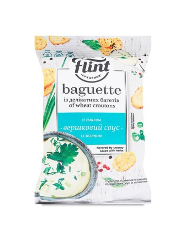 CRUTONES CON SABOR NATA Y HIERBAS FLINT BAGUETTE 90G