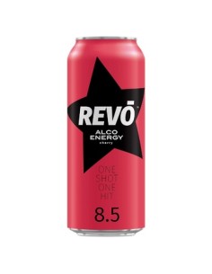 BEBIDA ENERGY CON ALCOHOL 8.5%"REVO" CHERRY 500ML