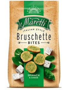 BRUSCHETTAS ESPINACAS Y QUESO MARETTI 70G