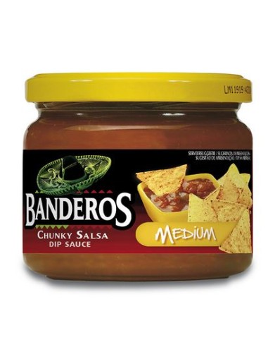 SALSA DIP MEDIUM,BANDEROS 300G