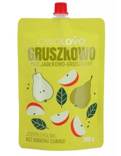 PURÉ DE FRUTAS DE MANZANA Y PERA,OWOLOVO   200G
