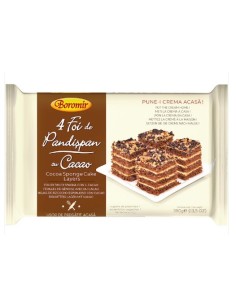 BOROMIR HOJAS BIZCOCHO ESPONJOSO CACAO 380G