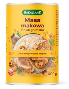 RELLENO DE SEMILLAS DE AMAPOLA BLANCA ,BAKALLAND400G