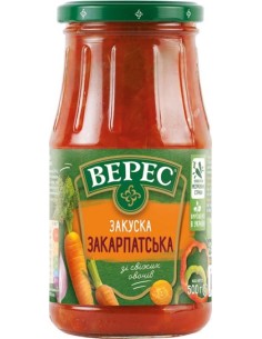 SALSA ZAKUSKA VEGETAL ZAKARPATSKA VERES 500g