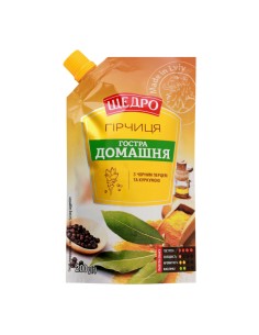 MOSTAZA  "DOMASHNYA", SHCHEDRO 