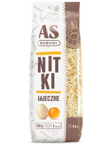 FIDEOS DE HUEVO ,BABUNI  200G