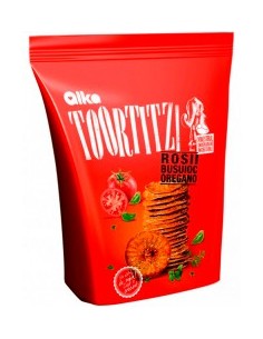 TOORTITAS CON TOMATES ALBAHACA Y OREGANO ALKA180 G 