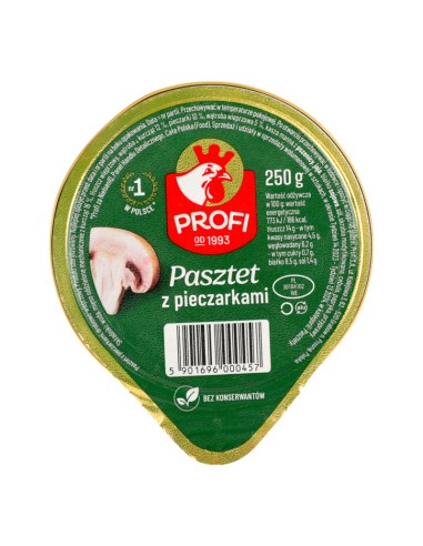 PATE DE AVE CON CHAMPIÑONES PROFI  250 G