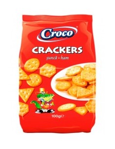 GALLETA SALADA SABOR JAMON CROCO 100G