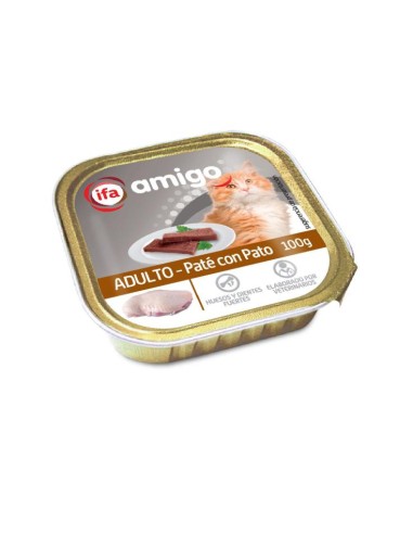 COM.GATO AMIGO TARRINA PATE PATO,100g