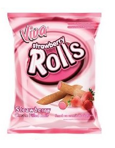 BARQUILLOS ROLLS DE FRESA VIVA 100G