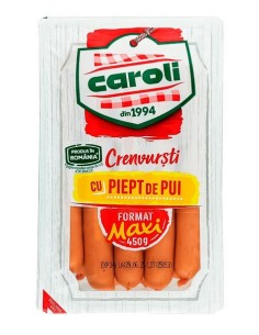 SALCHICHAS PECHUGA POLLO, CAROLI 450G