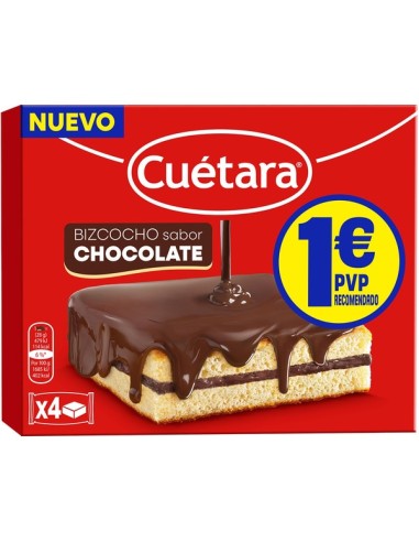 BIZCOCHO SABOR CHOCOLATE,CUETERA 112G