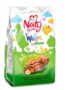NAPOLITANAS CON CREMA DE AVELLANAS,NATY 140G