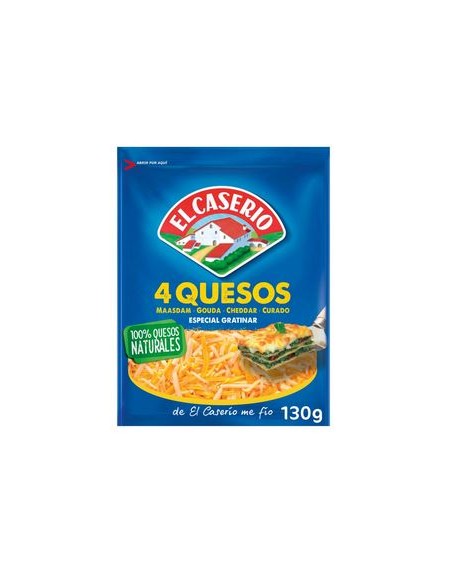QUESO RALLADO 4 QUESOS,EL CASERIO 130 GRS.