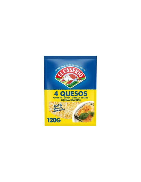 QUESO RALLADO 4 QUESOS,EL CASERIO 130 GRS.