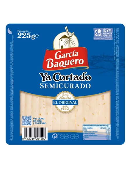 QUESO CUÑA YA CORTADO G.BAQUERO SEMI 250