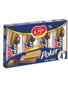 BARQUILLOS DE CREMA CON CACAO,POKER 180G