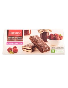 BIZCOCHO EN CHOCOLATE RELLENO DE FRAMBUESA ,MIRAZ 200G