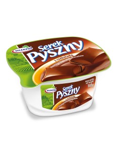 QUESO HOMOGENEIZADO CON SABOR A CHOCOLATE,MLEKPOL  140G