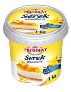  QUESO HOMOGENEIZADO DE VAINILLA , PRESIDENT 1kg