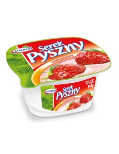 QUESO HOMOGENEIZADO CON SABOR A FRESA,MLEKPOL  140G