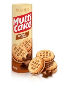 GALLETAS  DE AZUCAR CON CREMA CACAO"MULTI CAKE" 180G
