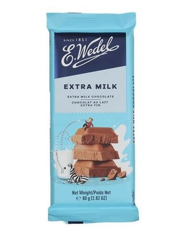 CHOCOLATE CON LECHE FUERTE , WEDEL 80G