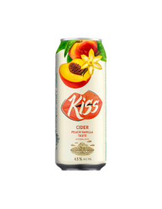 CIDER KISS SABOR MELOCOTON-VANILLA 4.5%,500ML