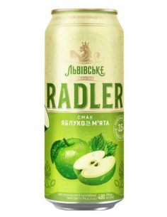 CERVEZA LVIVSKE RADLER MANZANA/MENTA 3.5%,500ML