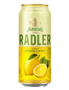 CERVEZA LVIVSKA RADLER LIMON/MENTA 3.5%,480ML
