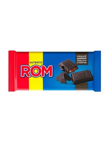 CHOCOLATE NEGRO 70% CON CREMA DE RON,...