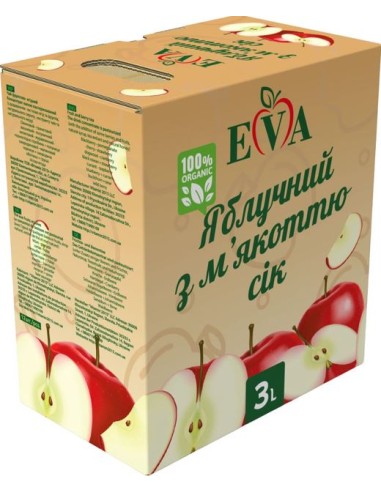 ZUMO DE MANZANA ,EVA 3L