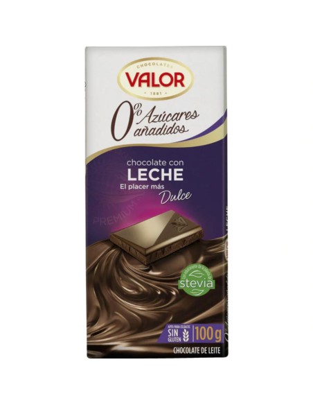 CHOCO.VALOR S/AZUCAR LECHE100G