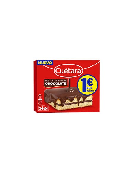 BIZCOCHO SABOR CHOCOLATE,CUETERA 112G