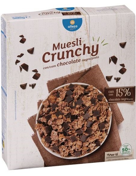 CEREALES MUESLI CHOCO,ALTEZA 500G.