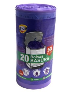 BOLSA BASURA 2 ROSA 30L