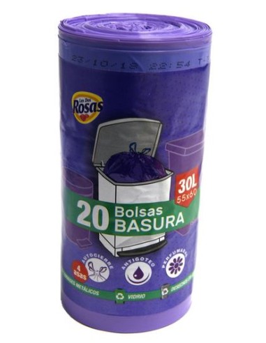 BOLSA BASURA 2 ROSA 30L